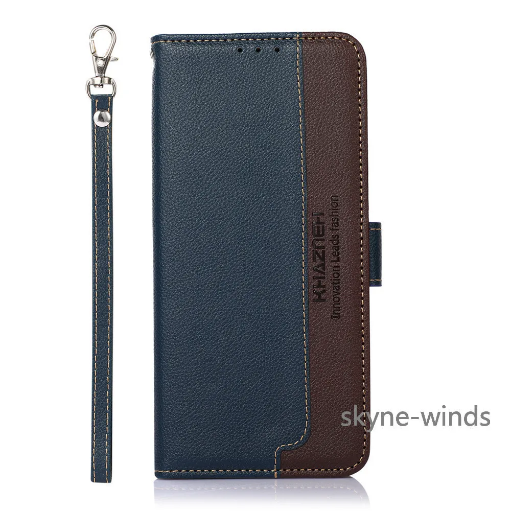 

For Nokia 1.4 3.4 5.3 5.4 6.3 8.3 lanyard leather flip wallet phone case lychee pattern new RFID anti-theft brush cover coque