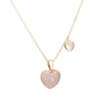 aesthetic cz heart necklace for women gold silvery choker female gift hqd statement necklaces jewelry collares collier 2021
