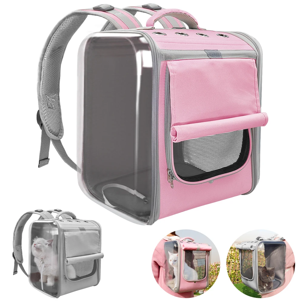 

Pet Cat Carrier Backpack Breathable Cat Travel Outdoor Shoulder Bag For Small Dogs Cats Portable Packaging Carrying Pet Supplies