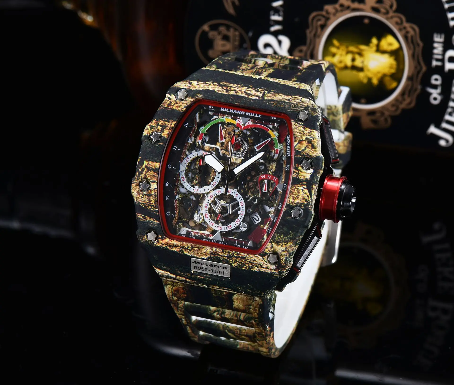 

2020 new barrel fashion casual men's belt quartz watch