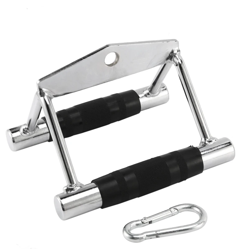 

Double D Handle Cable Attachment, Cable Pulldown Attachments With Snap Hooks, Double Row Handle Cable Attachment For Gym