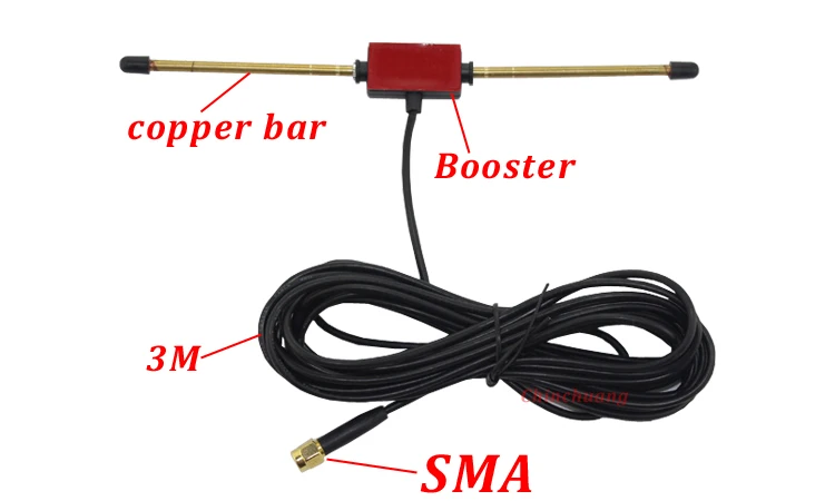 SMA / F DC 3.5 Connector Car DVB-T T2 ISDB-T Digital TV Active Antenna Auto Aerial with Amplifier Booster for Box Radio | Автомобили и