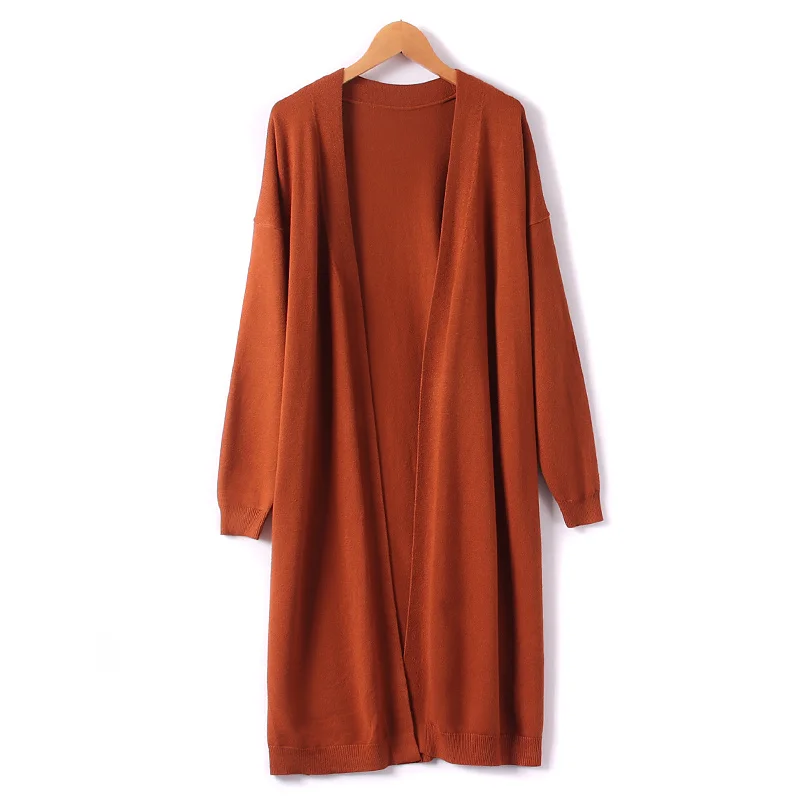 

Женская одежда, осеннее пальто средней длины, кардиган, Женский брендовый однотонный кардиган в японском и корейском стиле, с защитой от про...