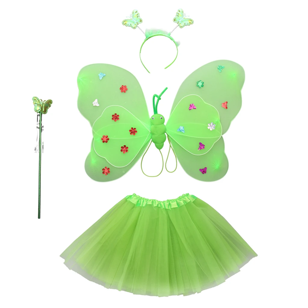 Комплект из 4 предметов с блестками и сказочным платьем принцессы для девочек