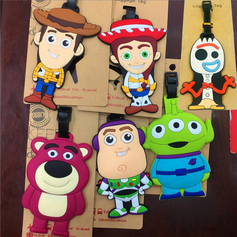 История игрушек 4 Woody Jessie Forky Bunny Базз Лайтер Клубника Медведь ПВХ багажная бирка