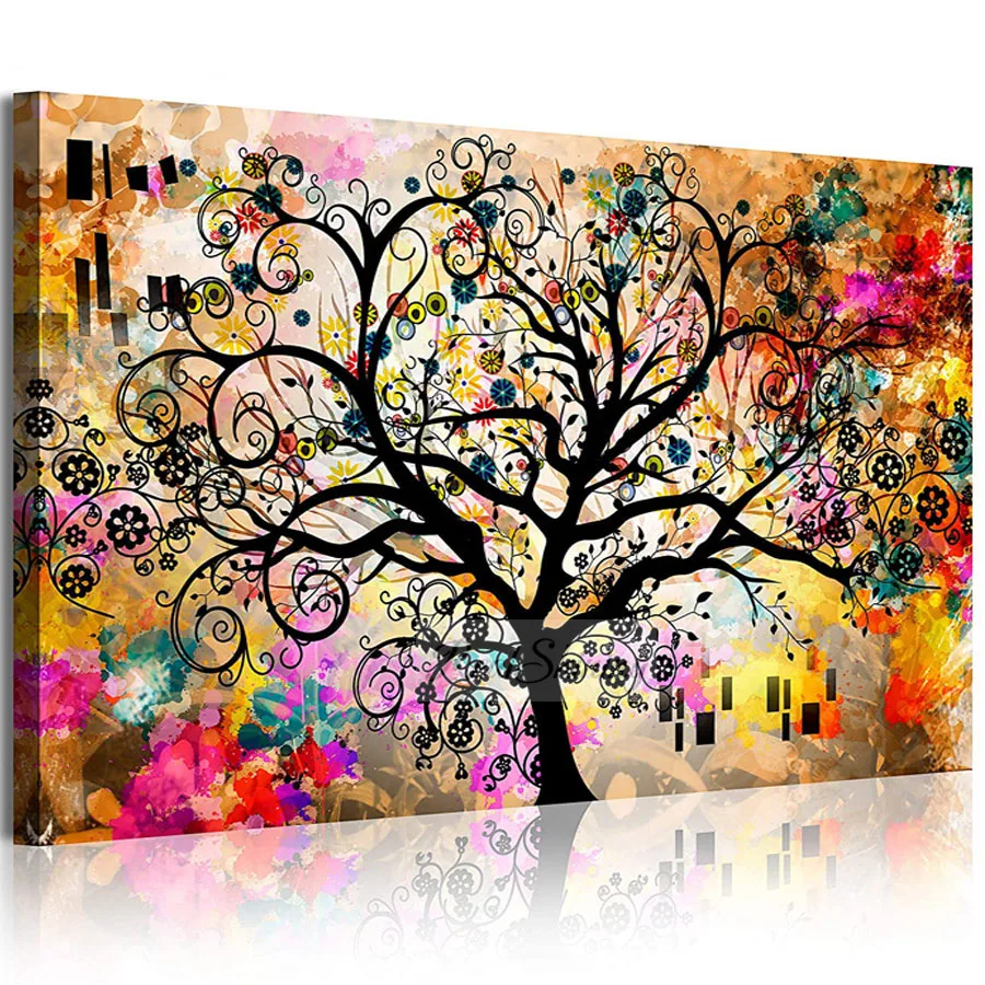 

Камни в форме ромба круглый дрель 5D DIY алмазная живопись красочное Дерево жизни вышивка крестом мозаика алмаз искусство