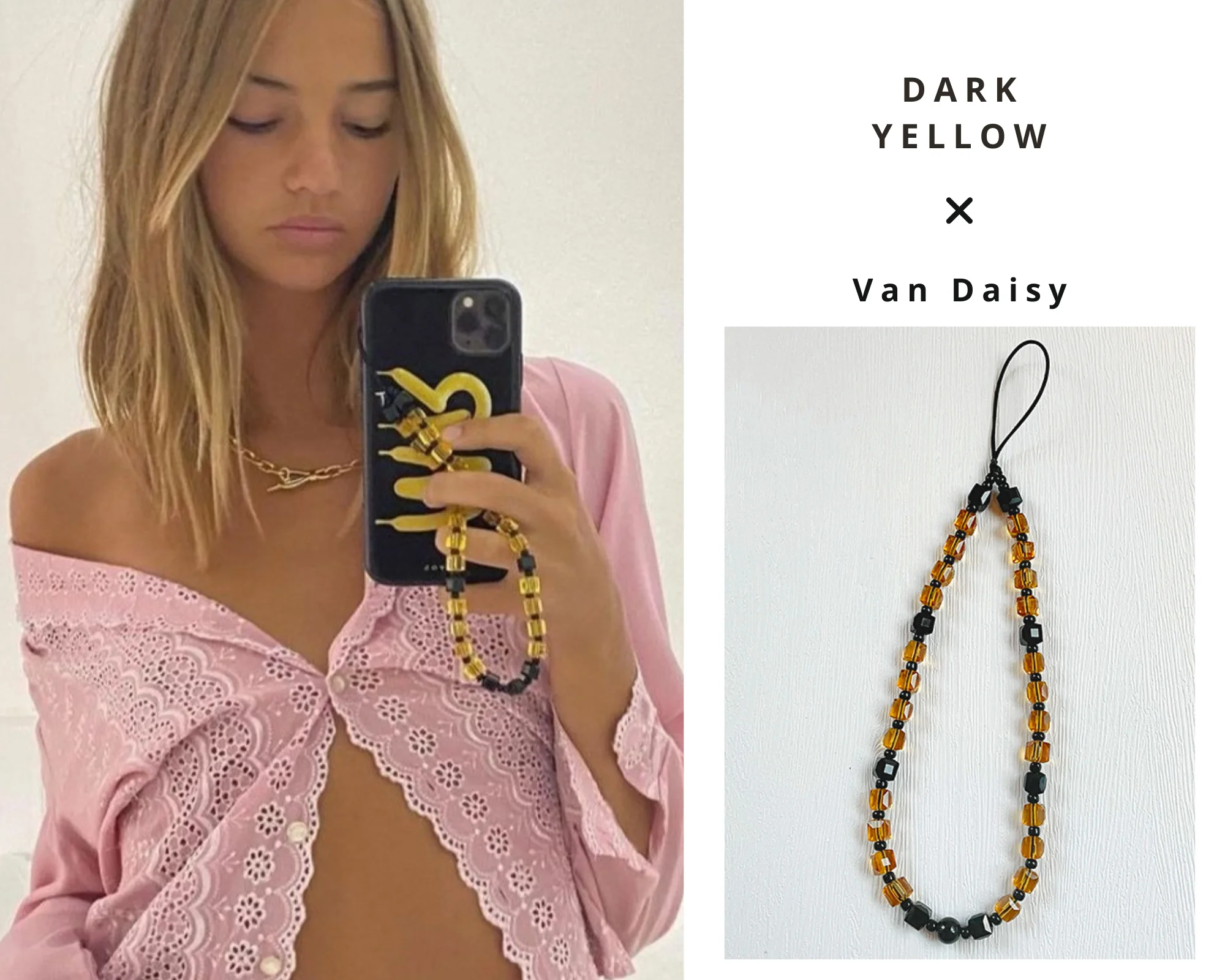 van daisy new clear square crystal colorful cubes beaded cell phone chains couple y2k bijoux phone lanyard strap key chain cord free global shipping
