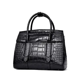 high quality womens handbag new genuine leather bag crocodile pattern women bag fashion luxury designer real cowhide female bag free global shipping