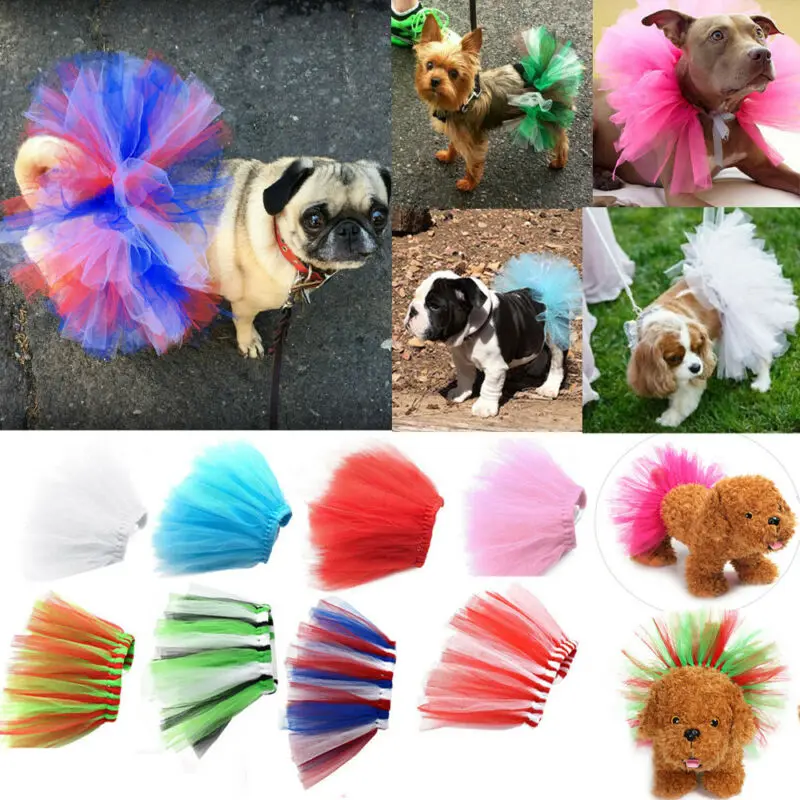 Бабочки для домашних собак платье пачка девочек Юбка с кружевом щенок собачья