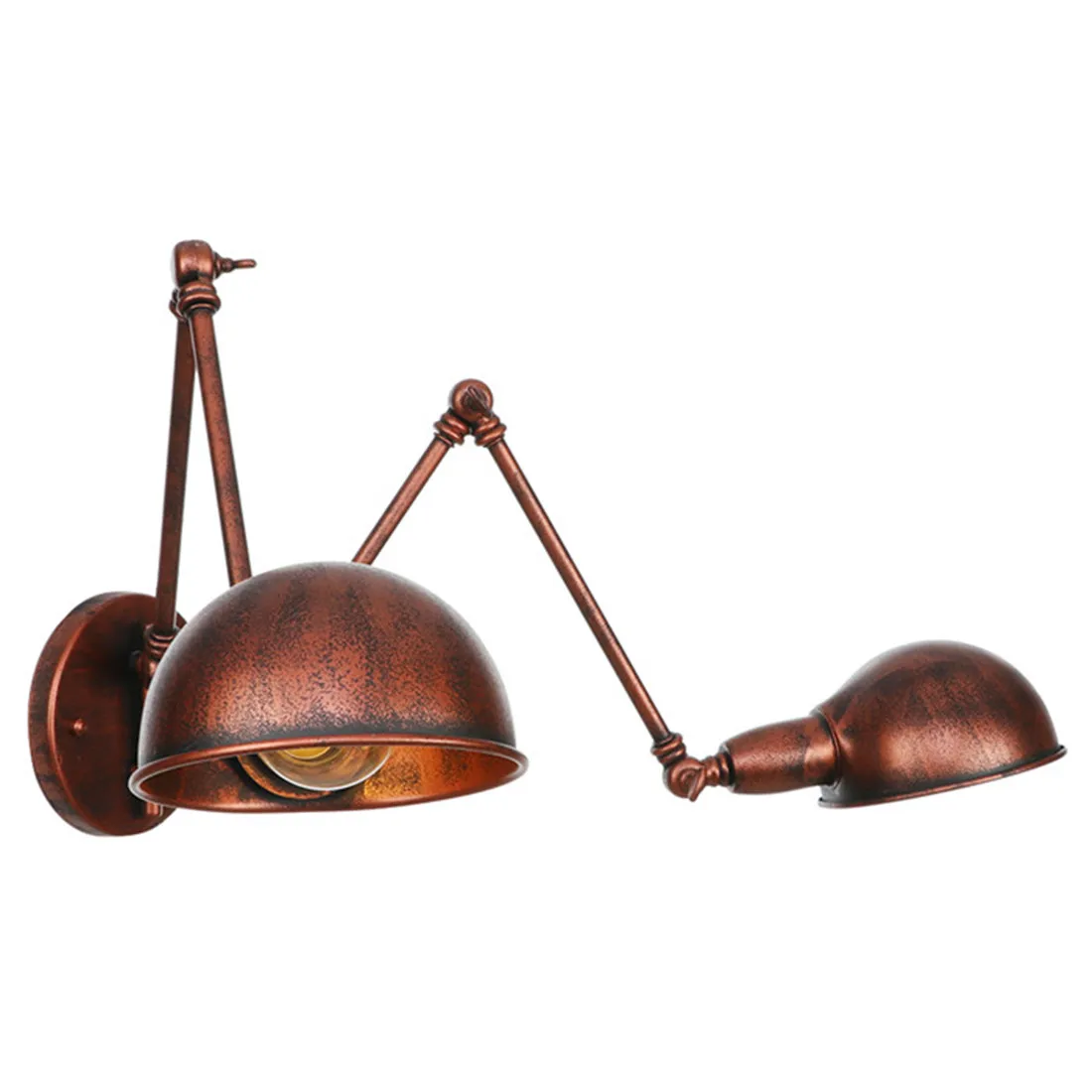 Лофт индустриальные направляющие настенные светильники из железа с ржавыми ретро лампами Vintage E27 для гостиной спальни бара.