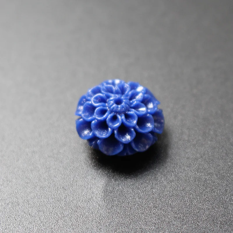 Искусственные коралловые бусины ромашки 10 шт. 15 мм кобальтовые синего цвета для