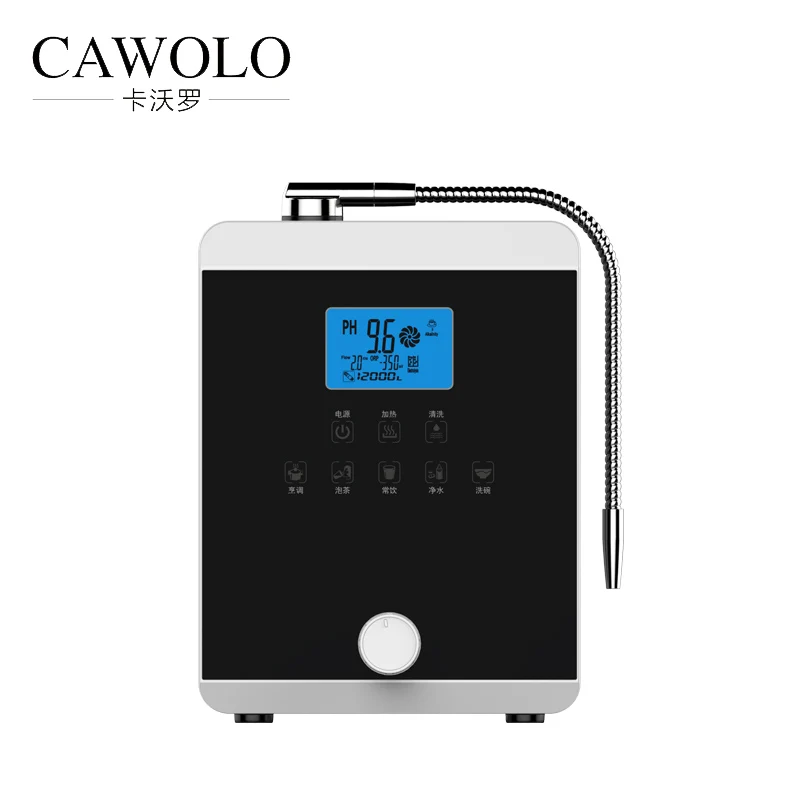 

Alkaline/acid 2 way ionizer tap generator with activated carbon filter