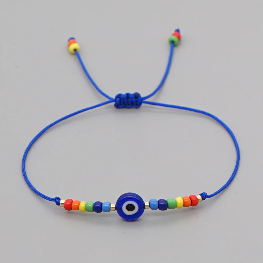 Go2Boho Турецкий Дурной глаз браслет для женщин модные бусины 2020 богемные радужные