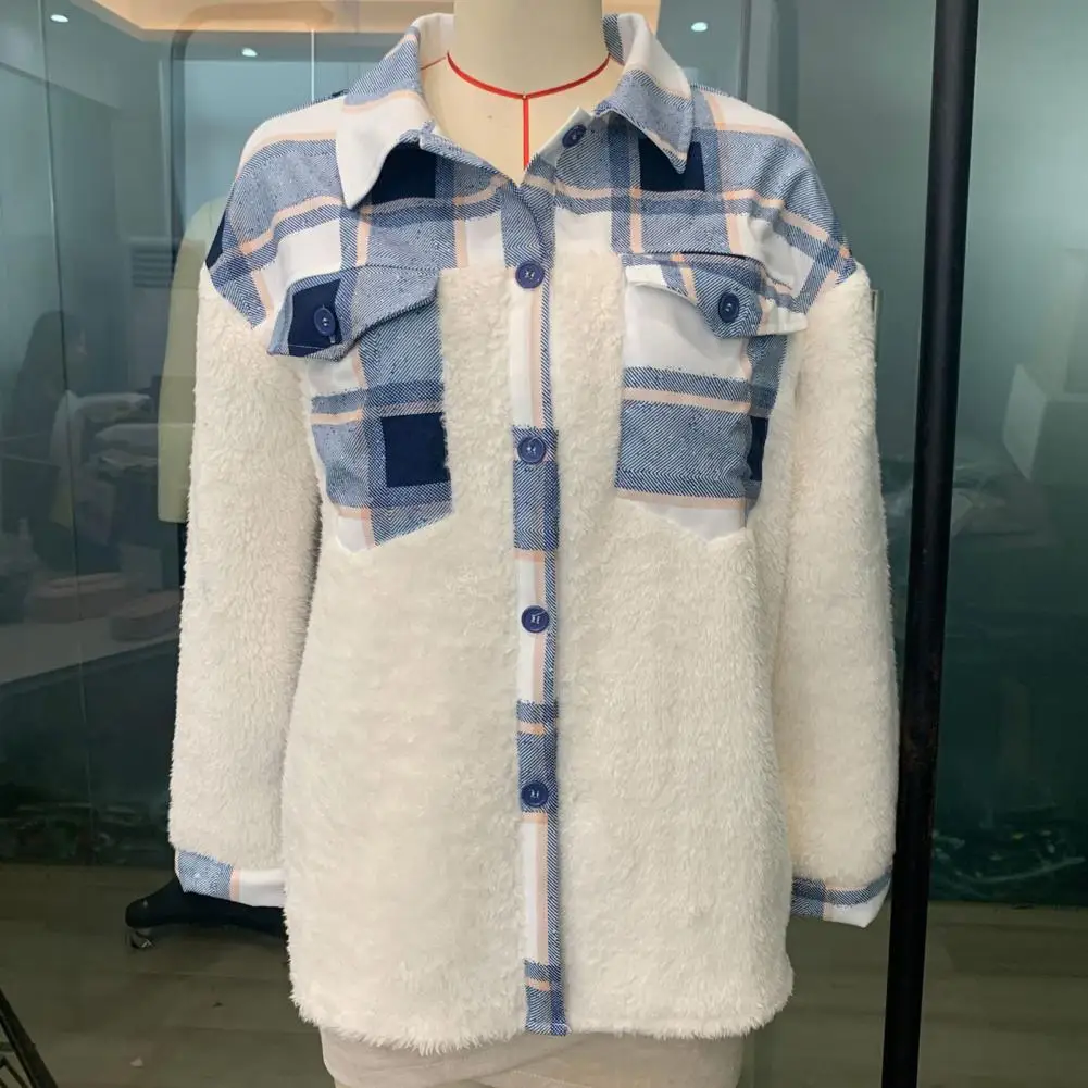 

Female Casual Loose-fitting Turndown Collar Jacket Outwear Shirts Coat Loose for Outdoor