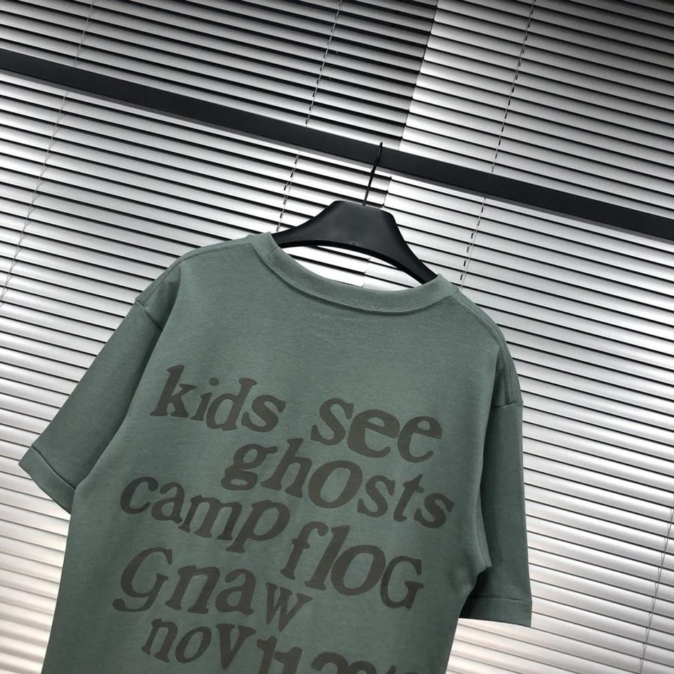 

i Lucky me see ghost Feel T-shirt Men Women Kanye West Kids see ghost camp flog Tee Vintage Tops clothing shirt