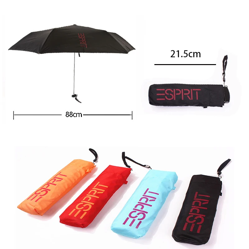 

4 Colors Pencil Umbrella Small Pocket Folding Ultra-thin Light Mini Umbrella Rain Women Umbrella for Men Sun Rain Gear Parasol