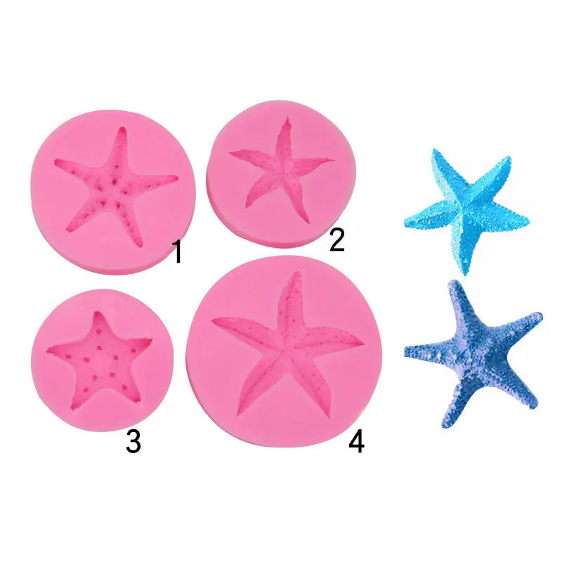 

Silicone Mold Sailor Series Pearl Starfish Design Jewelry Pendant Decoration DIY Pottery Handmade Mold 3D Wallboard Plaster Mold