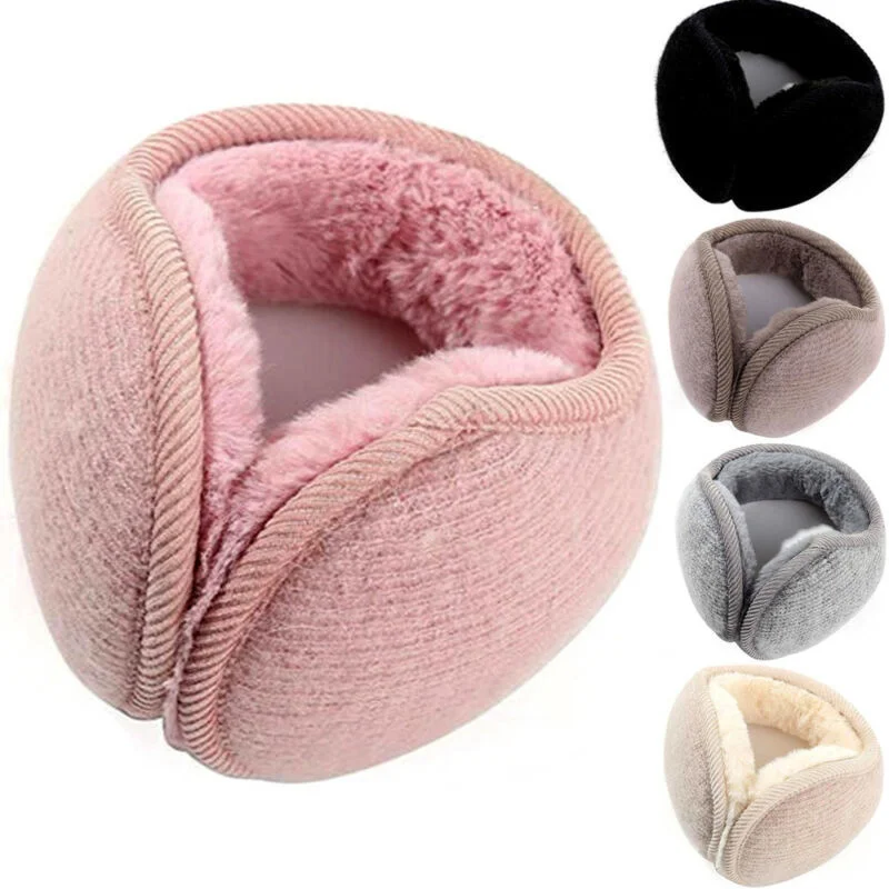 

2Pcs/set Winter wool soft rabbit Earmuffs Women's outdoor windproof clothing Unisex men's women's earmuffs