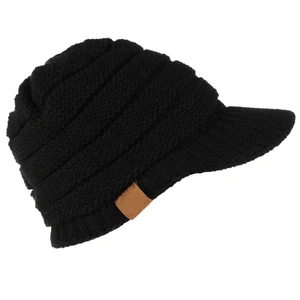 Imported 2019 NEW style pure colour Hat  Adult Women Men Winter Crochet Hat Knit  Warm Baseball Cap visor cap