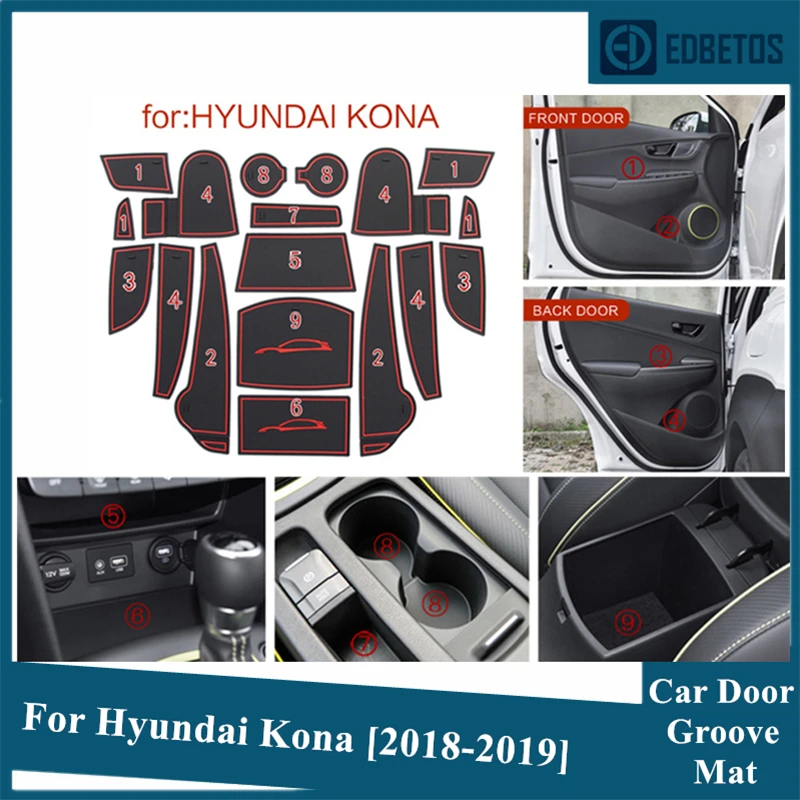 Kona Gate Slot Coaster Mat Автомобильный Дверной коврик автомобильные аксессуары Стайлинг