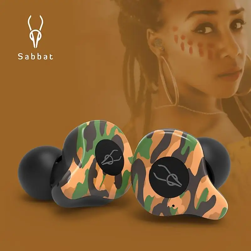 Оригинальные наушники Sabbat E12 Ultra камуфляжные TWS Bluetooth V5.0 aptX беспроводные