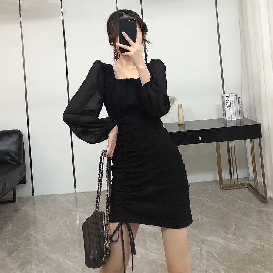 

Fall Women's Clothing 2020 Dress Slim Short Hip Skirt Woman Dresses Vestido De Mujer Femme Robe