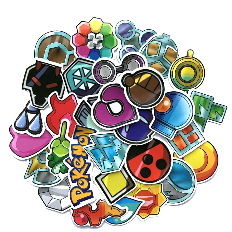 

5 Sets=165PCS Pokemon Badge Stickers Mobile Phone Notebook Stationery Box Skateboard Waterproof Stickers