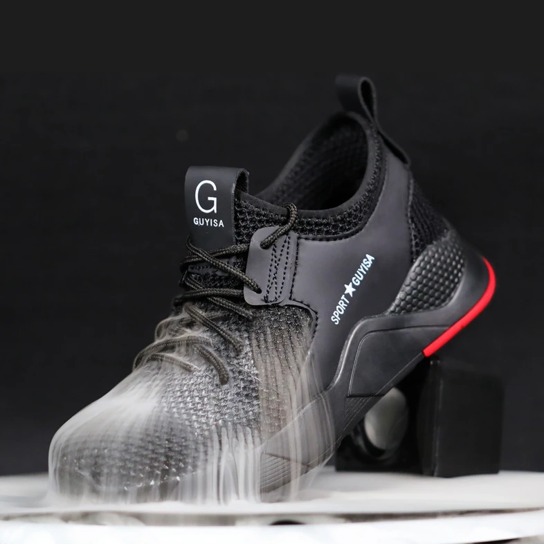 Мужская Рабочая обувь со стальным носком Повседневные Дышащие уличные кроссовки