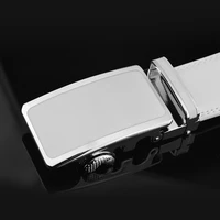 high quality white automatic buckle toothless mens belt 3 5 cm high belt fashionable leather designer belt cemeture homme