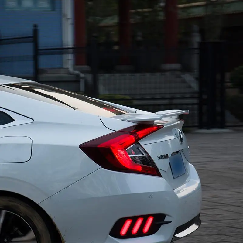 

Decoration Aileron Voiture Tuning Rear Accessories Car Roof Aleron Trasero Spoiler Wing 10th Generation FOR Honda Civic