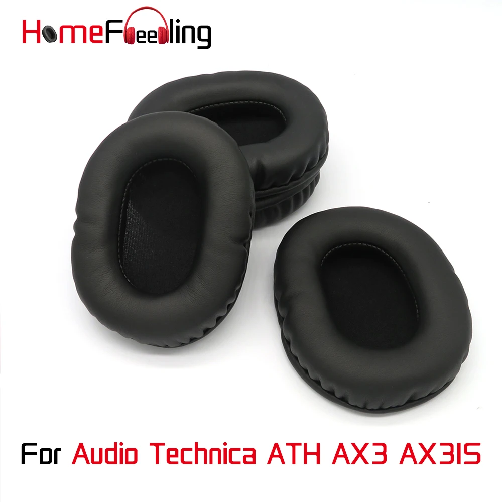 

Homefeeling Ear Pads For Audio Technica ATH AX3 AX3IS Earpads Round Universal Leahter Repalcement Parts Ear Cushions