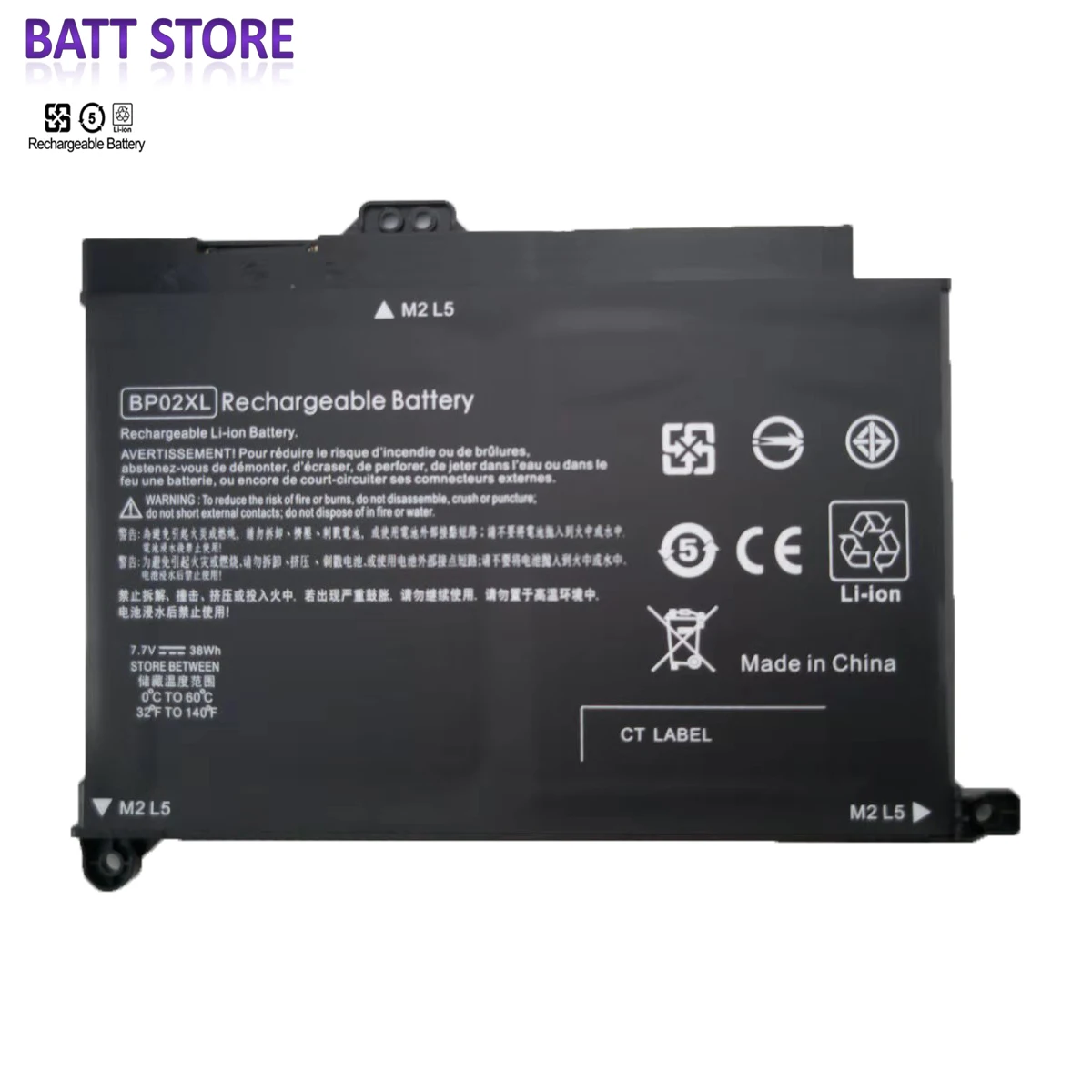 BP02XL Батарея для струйного принтера HP Pavilion ПК 15 серии 15-AU010WM 15-AU123CL 15-AW053NR HSTNN-UB7B