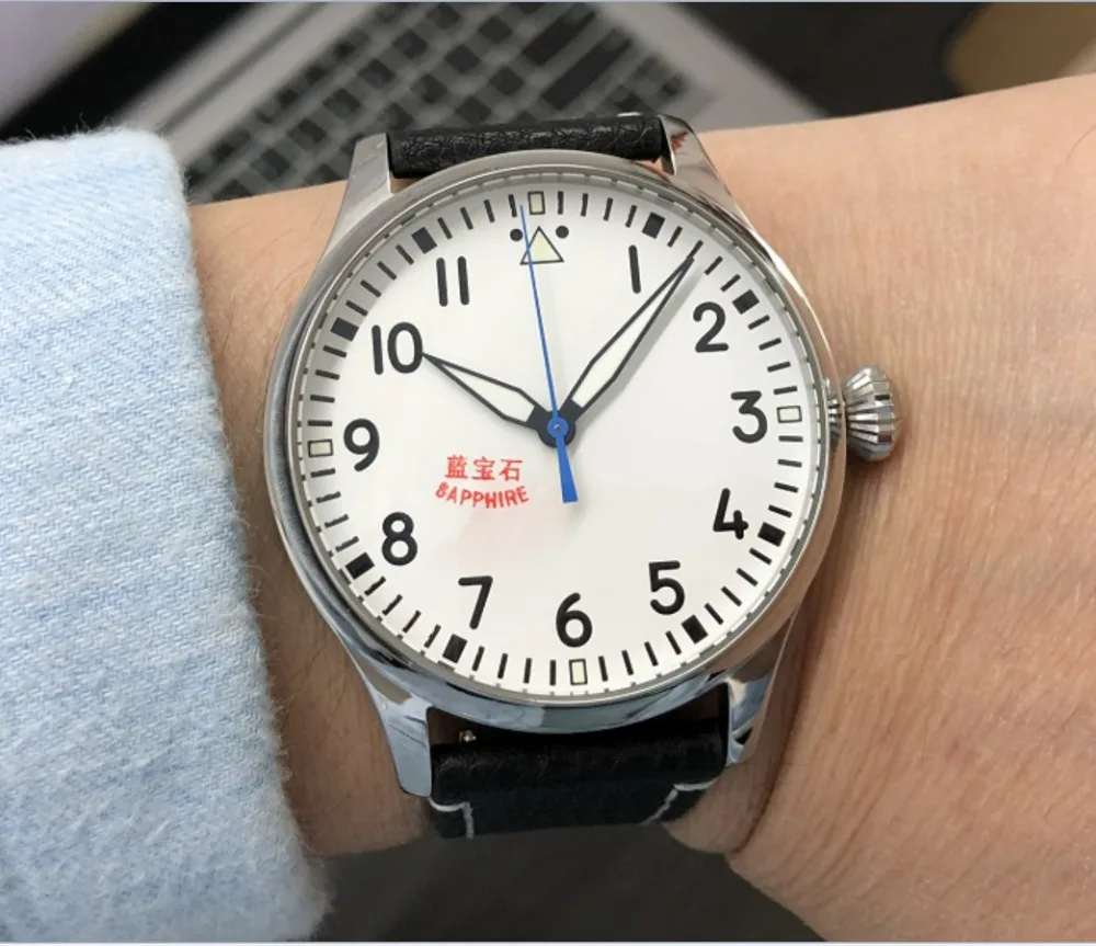 

Сапфировое стекло 44 мм без логи Швейцария C3 световой японский NH35A механические часы с автоподзаводом пилотные мужские часы gr135-21