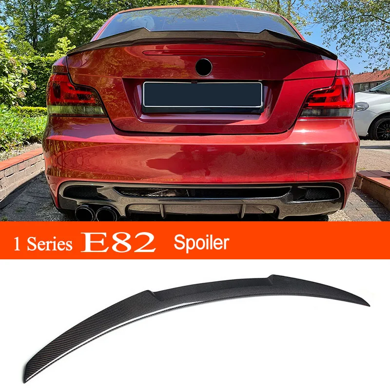 

E82 M4 Style Real Carbon Fiber / FRP Car-styling Rear Trunk Wing Lip Spoiler for BMW 1 Series Coupe 2-Door E82 & 1M 2006-2012
