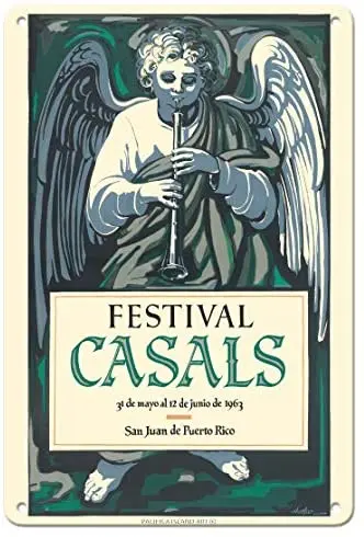 

Festival Casals - San Juan, Puerto Rico Music Poster by Lorenzo Homar c.1963 Metal Tin Sign