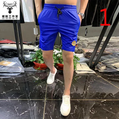 

Tide brand 2019 summer new white shorts male Korean version of the slim five pants fashion men