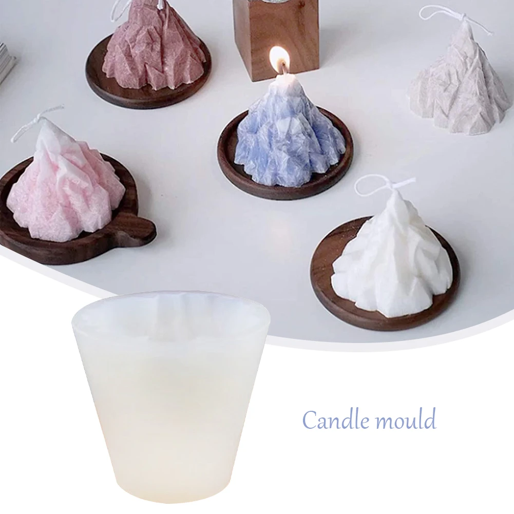 

Candle Silicone Molds For Homemade 3D Snow Mountain Candle Mold Soap Crayon Wax Melt Candle Making Supplie Resin Handcraft