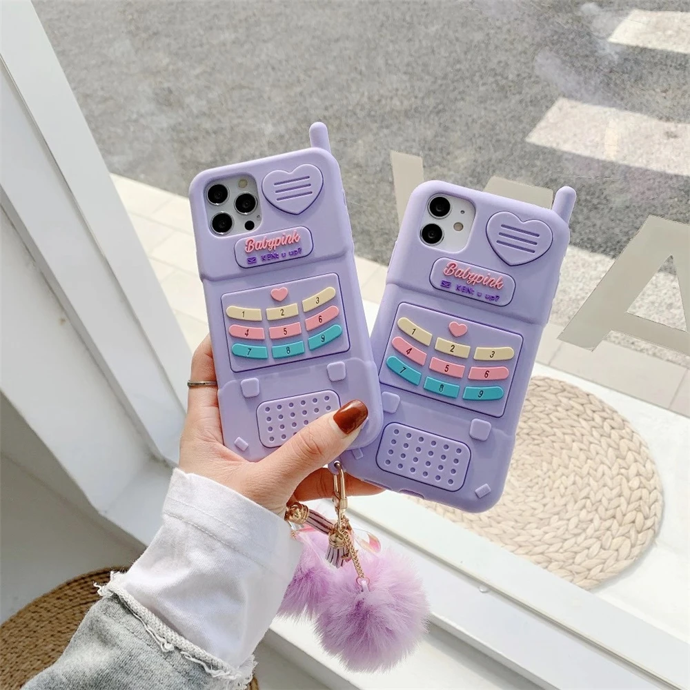 

Love heart kid girl gift Phone Case For iphone 13 Pro 12 11 Pro Max XR XS Max 6 7 8 Plus SE 2 Soft Cute pink Silicone Back Cover