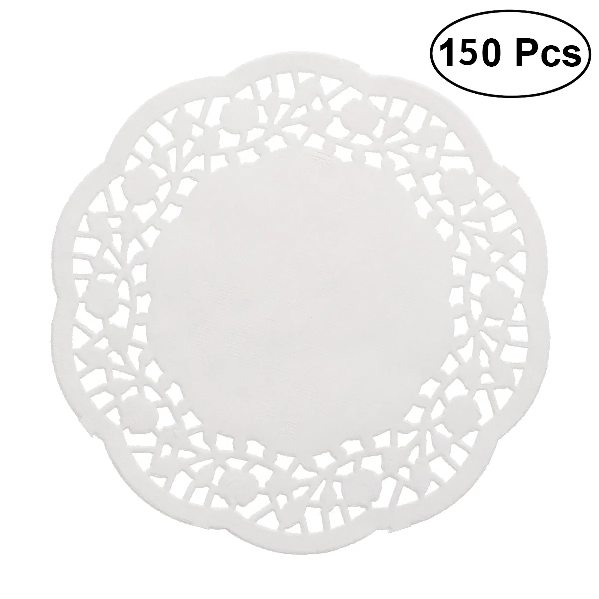 

100pcs Disposable Oil-Absorbing White Lace Paper Doilies Cake Paper Mat Vintage Coaster Placemat Baking Tools
