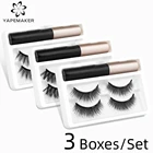 Оптовая продажа, 3 коробки, магнитные ресницы 3D, магнитные фотообои, наборы