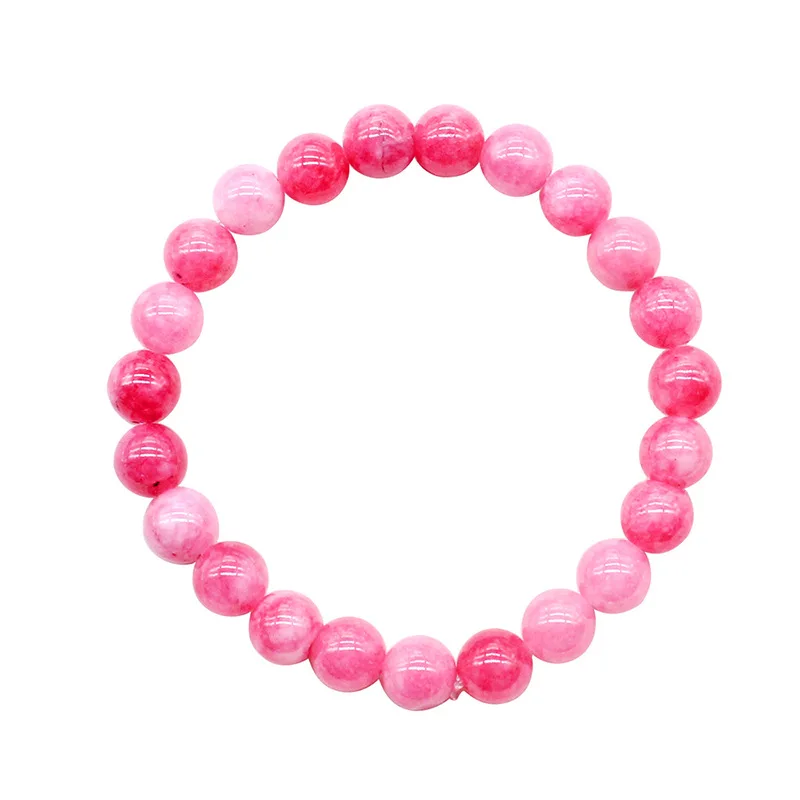 Браслет из Красного арбуза турмалина бусин кристаллов кварца эластичные