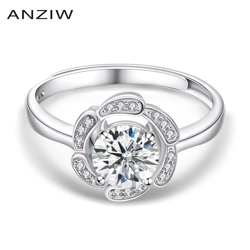 Женское Обручальное Кольцо Moissanite белое обручальное кольцо из стерлингового
