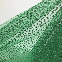 greenchampagne glitter tulle french net sequin mesh lace fabric shiny sequence swiss voile trimmings for sewing dress material