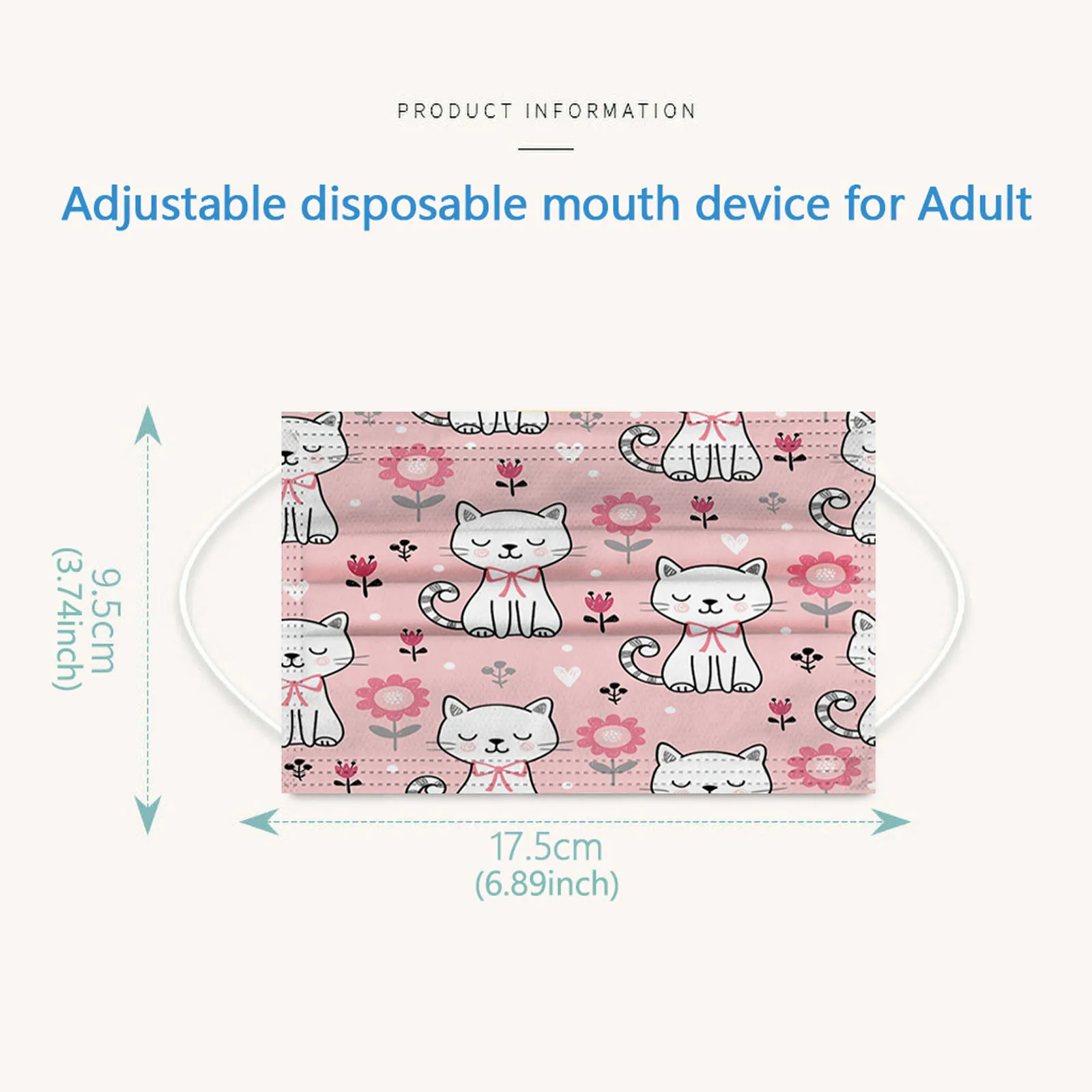 

masque 50pcs Adult Mask Disposable Face Mask Christmas Printing Replaceable Outdoor Mask Industrial 3Ply Ear Loop Face Cover
