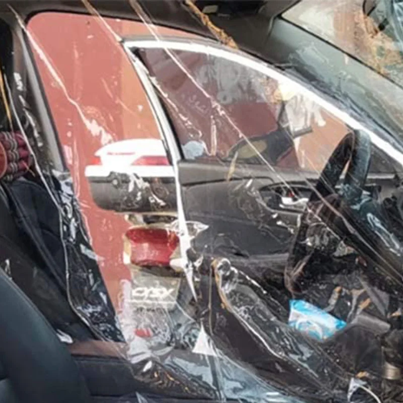 

Car Partition Curtain Anti-droplet Transparent Net-hailing Driver Cab Isolation Film Drip Taxi Protective Cover