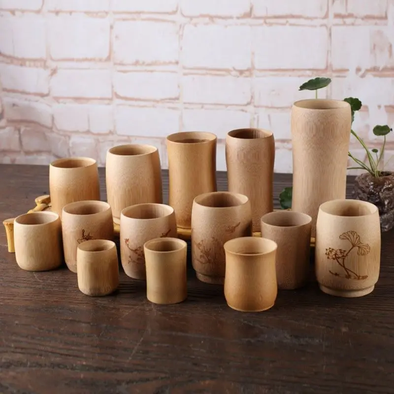 Бамбуковая Питьевая чашка Чай пива Винтаж Кофе сока молока в японском стиле