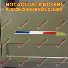 Пара французских флагов, наклейка в полоску, Виниловая наклейка, светоотражающая, глянцевая, выберите размер, высокое качество