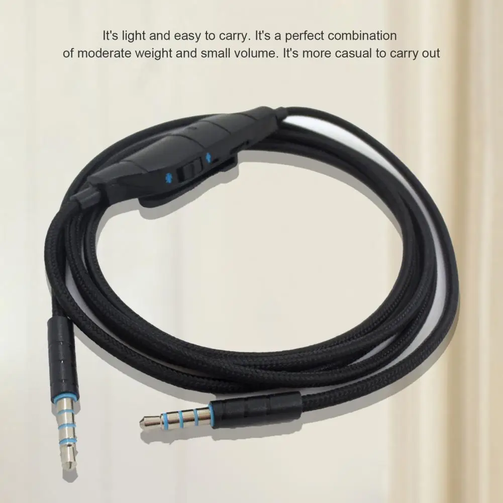 

Audio Cable Stable Transmission Anti-interference Braided 3.5mm Headphone Driver-free Audio AUX Cable for Logitech G633 G635 G93