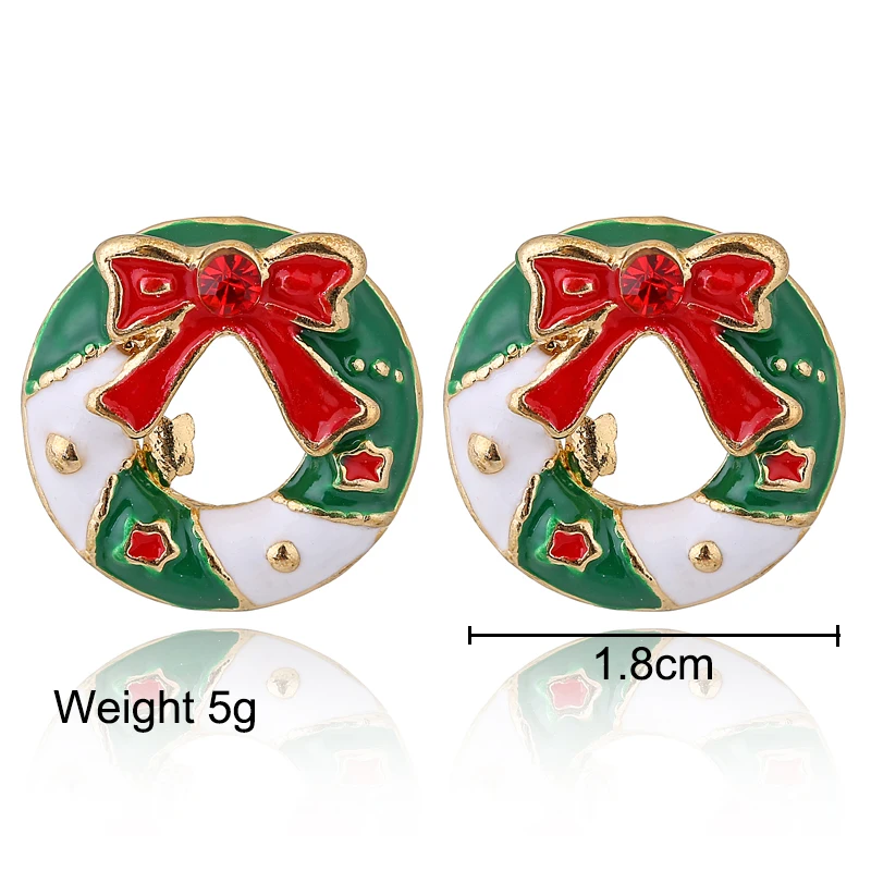 Рождественские серьги Санта Клауса снеговик декоративный колокольчик с оленями