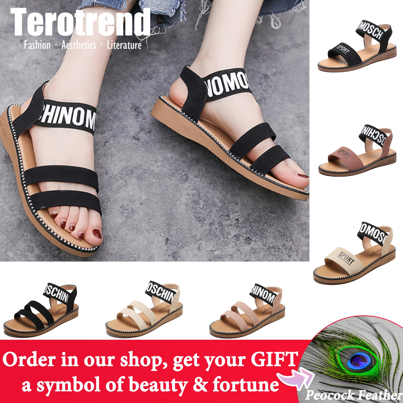 Женские сандалии гладиаторы на платформе повседневные плоской танкетке с